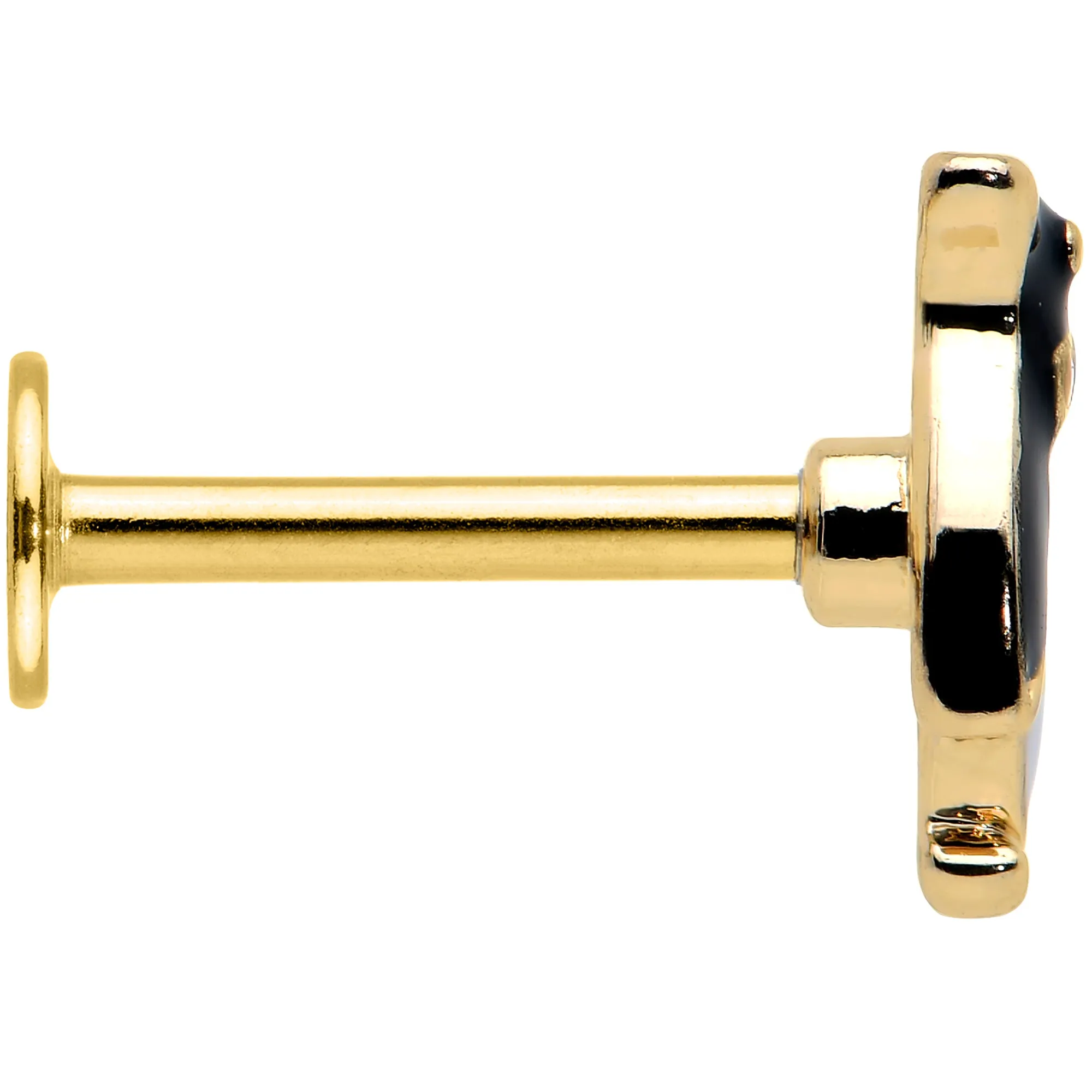 16 Gauge 5/16 Red Gem Gold Tone Bow Tie Penguin Labret Monroe Tragus