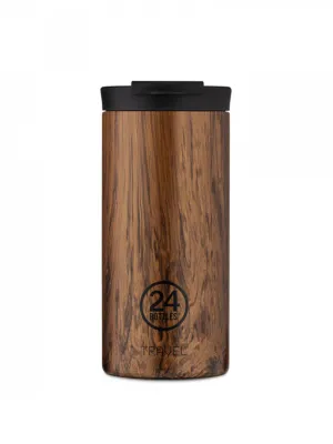 24Bottles Travel Tumbler Sequoia Wood 600ml