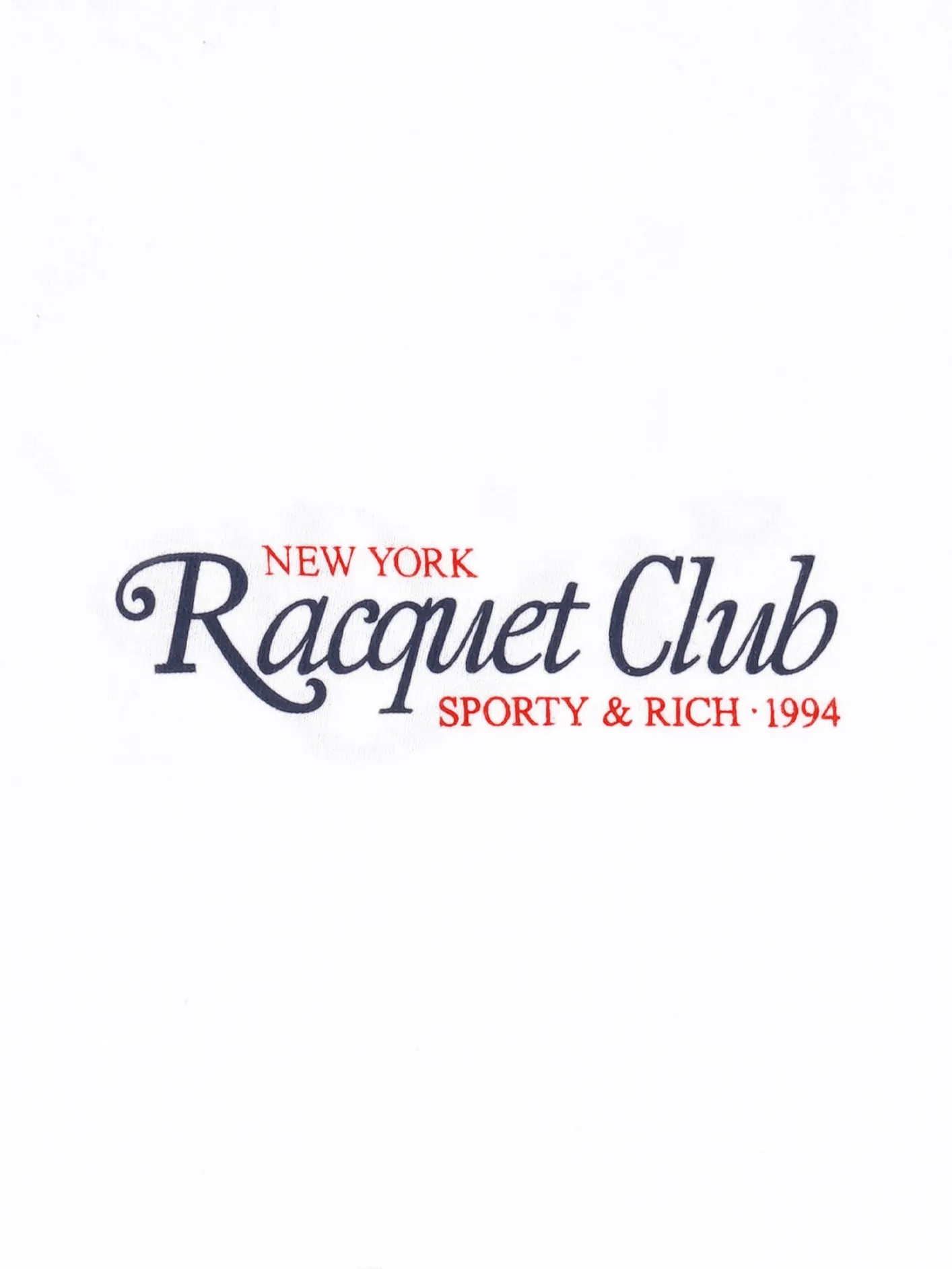 94 Racquet Club T-Shirt - White/Navy/Bright Red