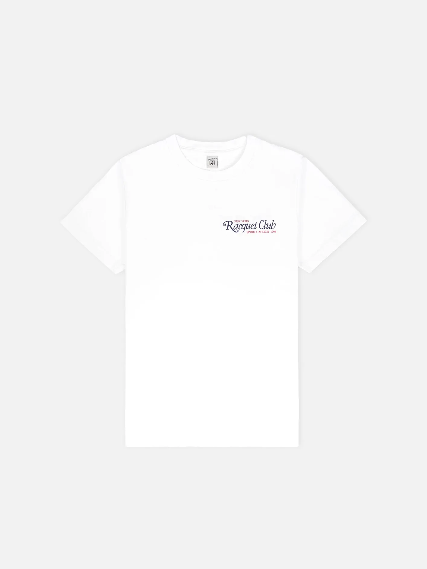 94 Racquet Club T-Shirt - White/Navy/Bright Red