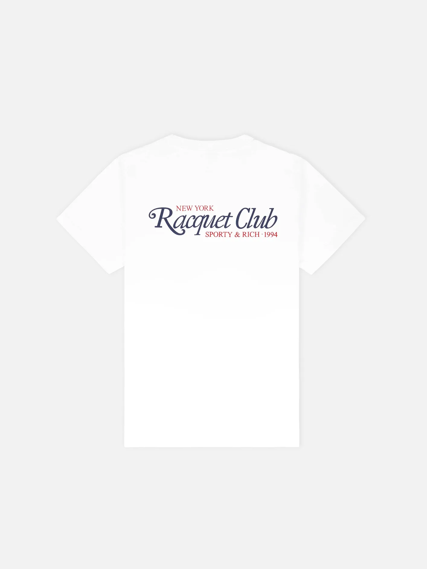 94 Racquet Club T-Shirt - White/Navy/Bright Red