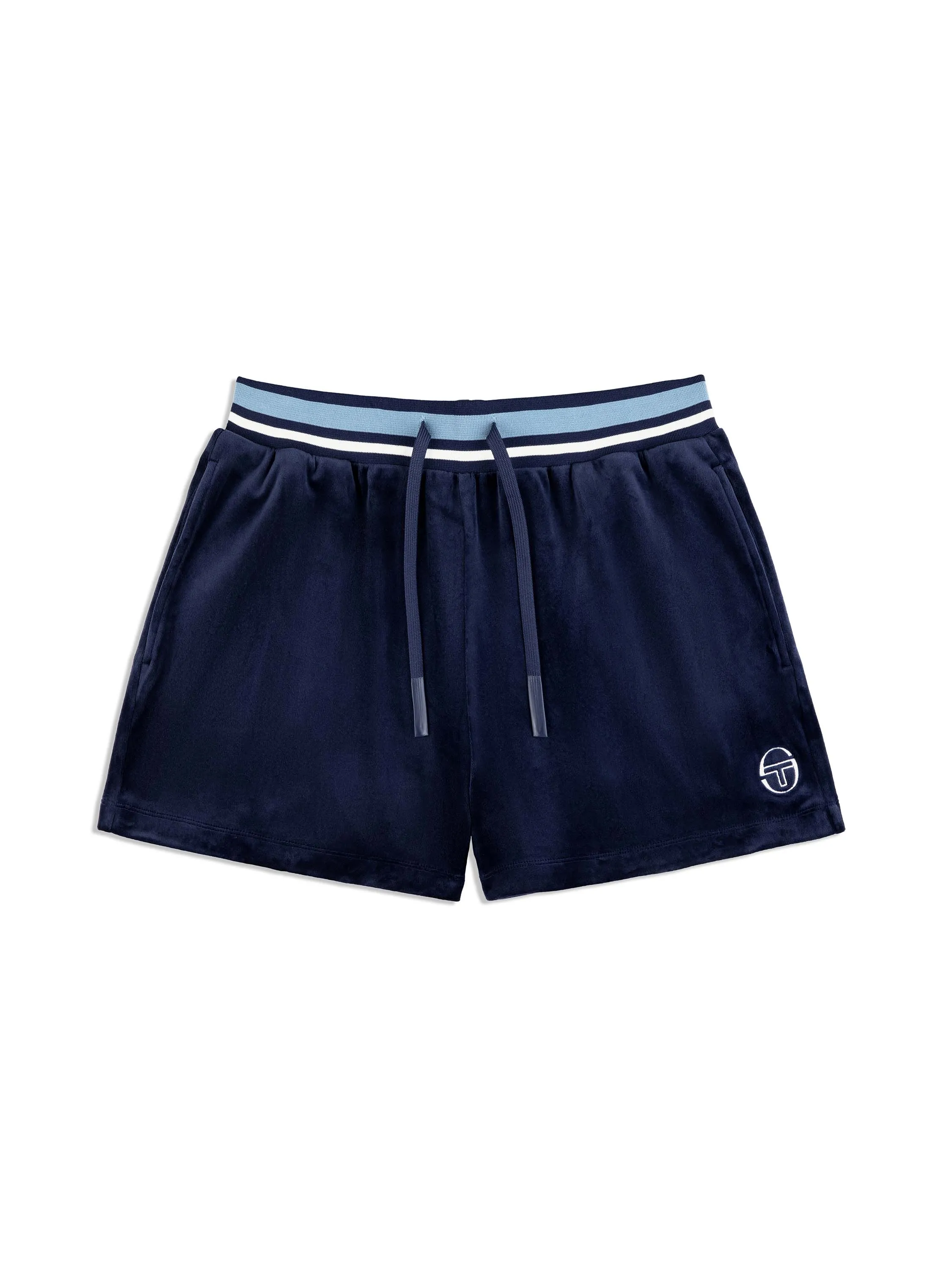 Adele Velour Short- Maritime Blue