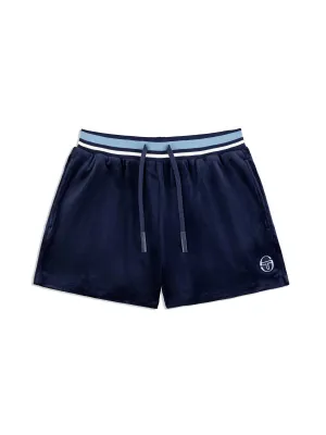 Adele Velour Short- Maritime Blue