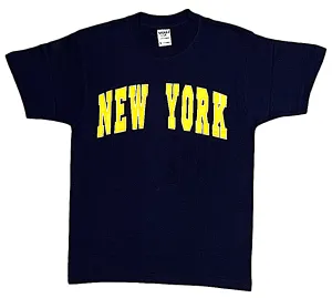 Adult Crew Neck T.Shirt With Classic "NEW YORK" Screen Print