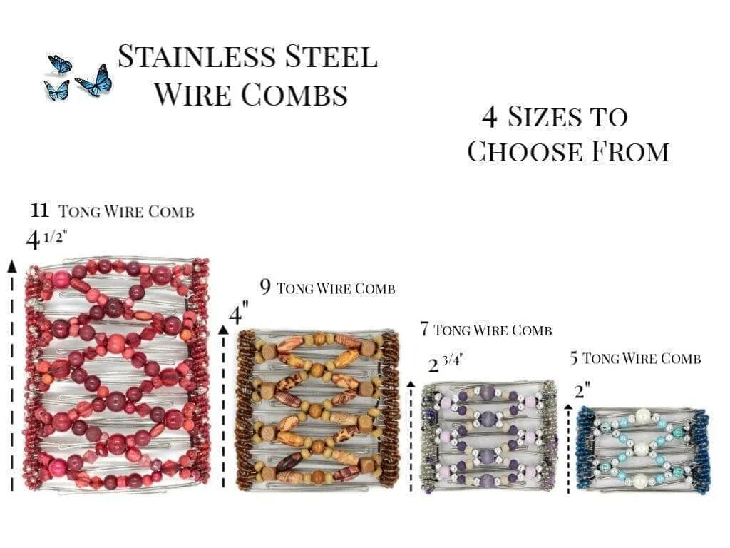 African Butterfly Wire Hair Clip - 7 Tong 556