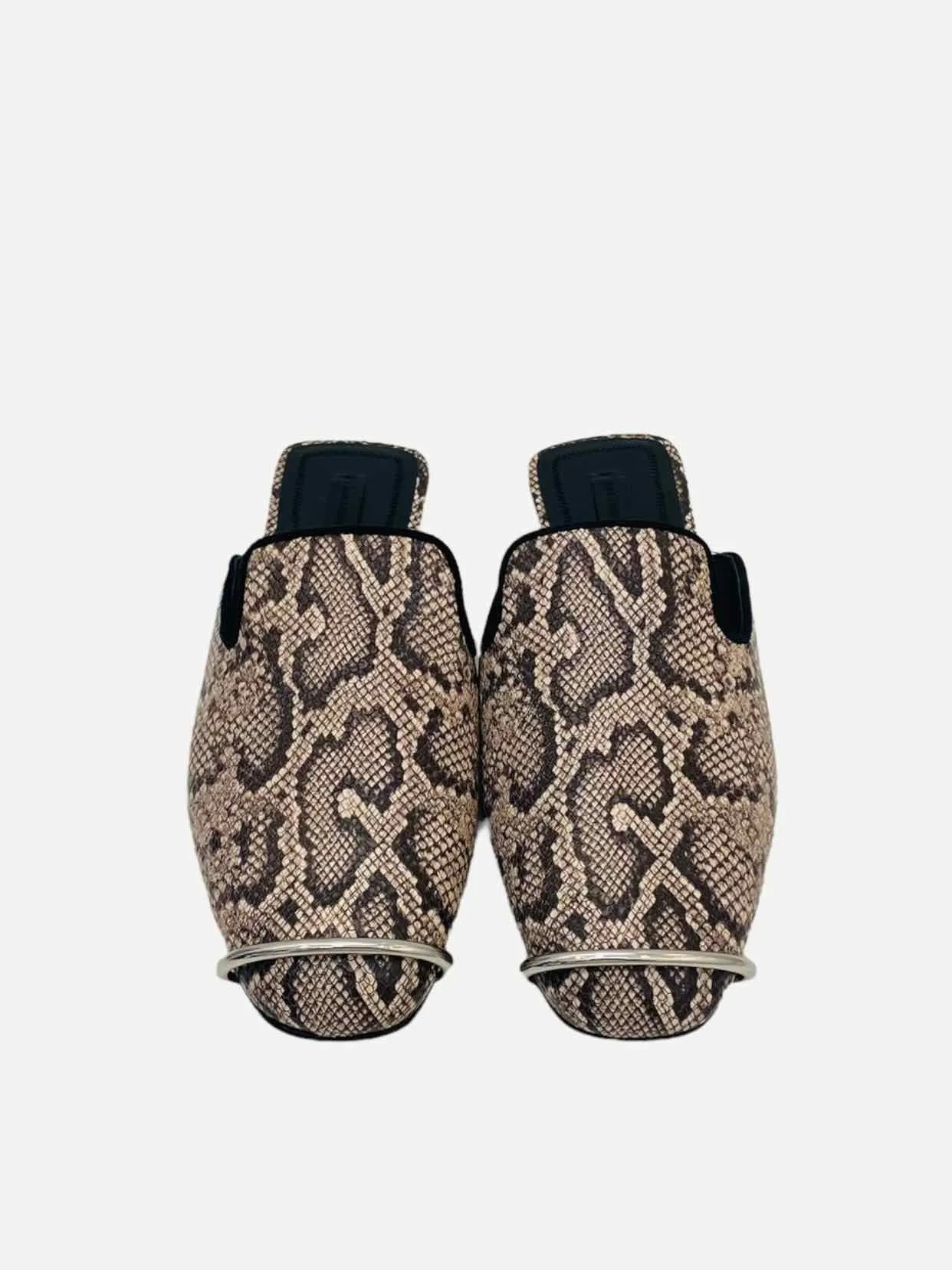 ALEXANDER WANG Brown Multicolor Snake Print Flats 36.5