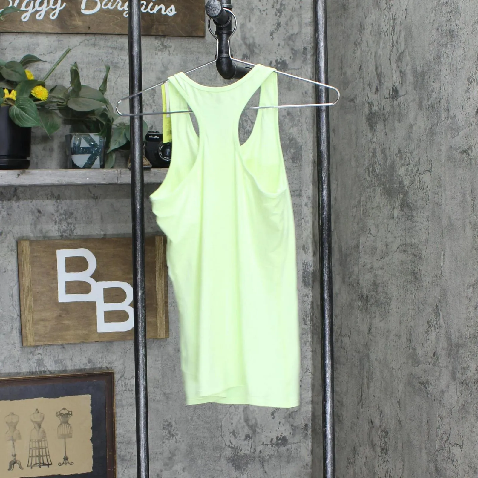 All In Motion Girls Knit Racerback Tank Top 77335698 Green Yellow XL