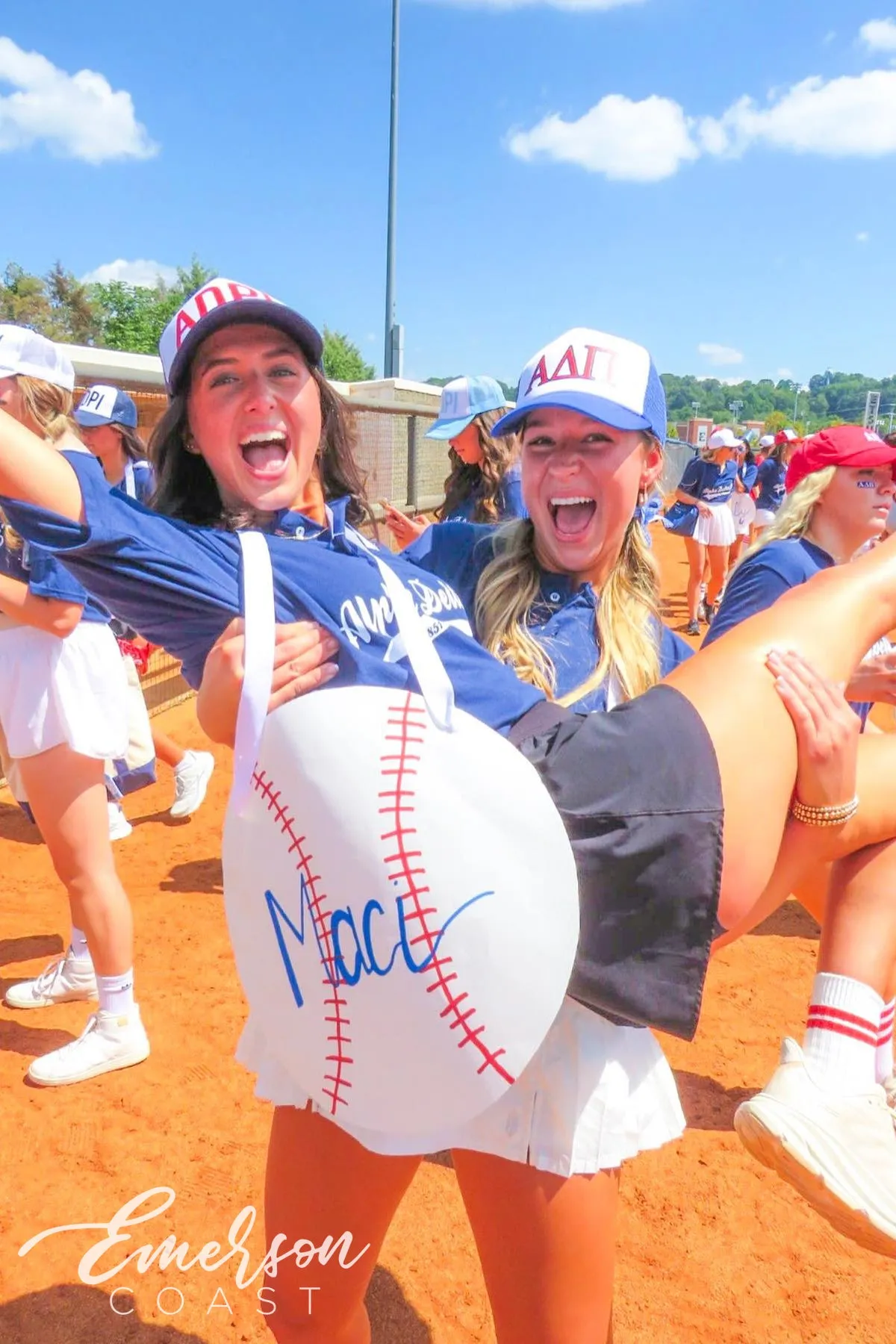 Alpha Delta Pi Navy Baseball Bid Day Henley