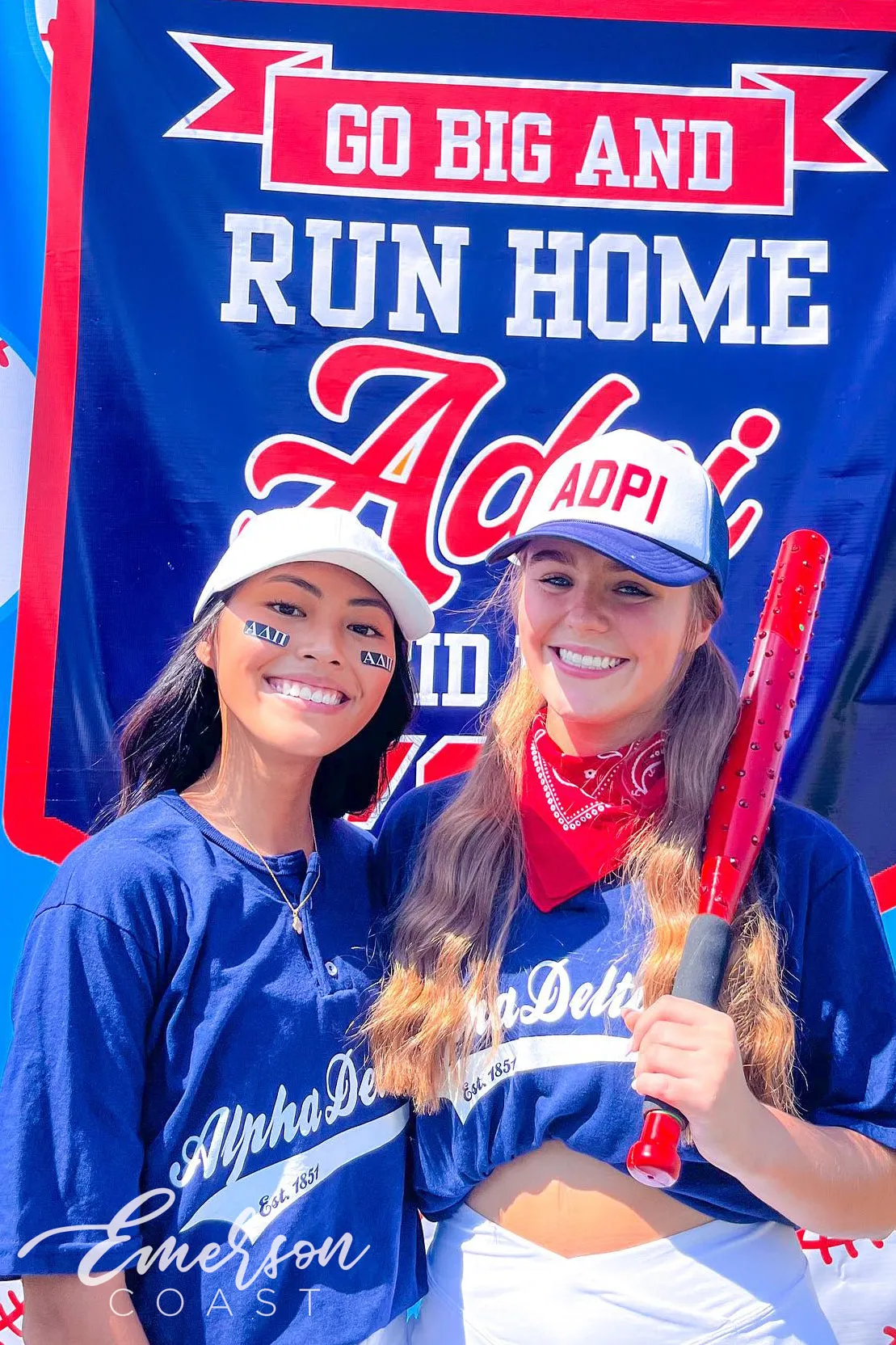 Alpha Delta Pi Navy Baseball Bid Day Henley