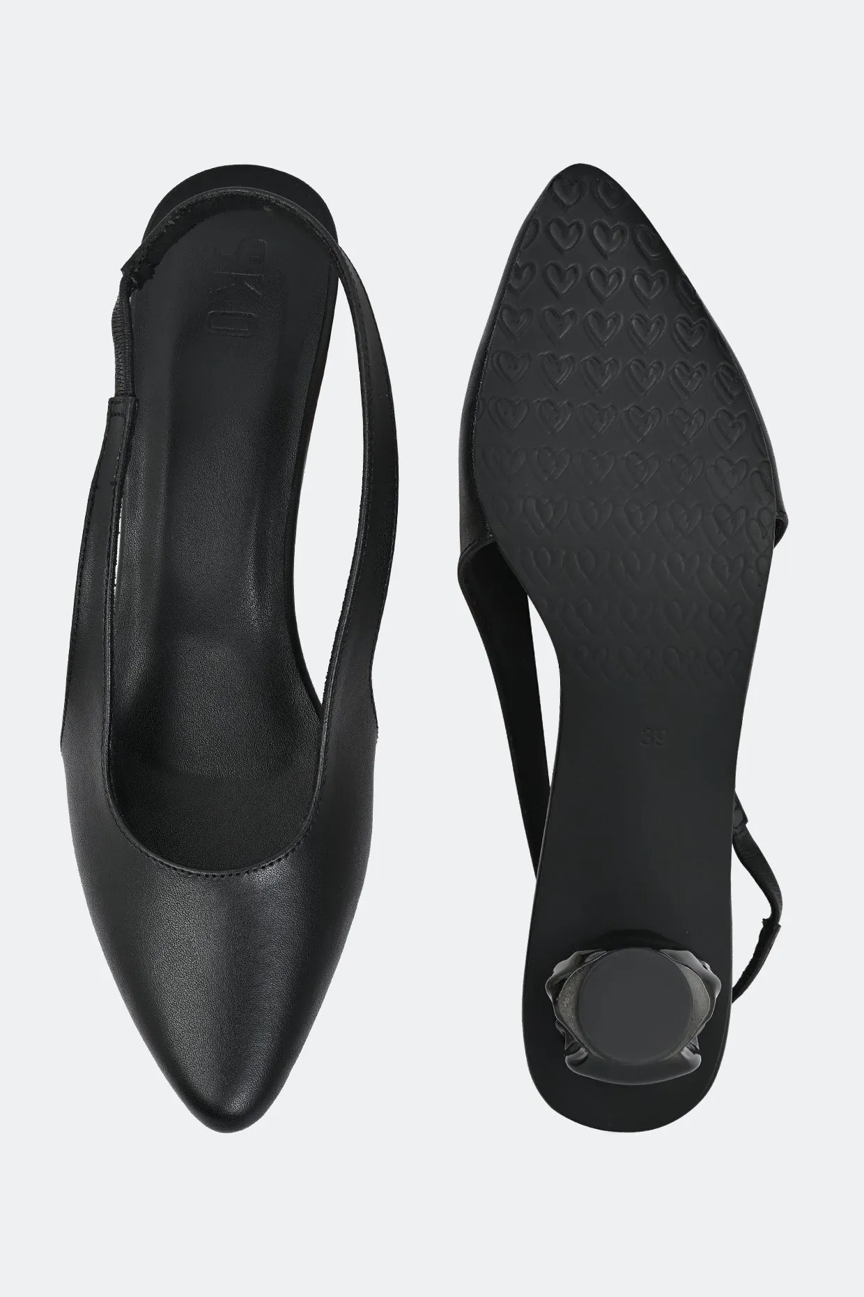 Amorphic Pump Black Heels For Women