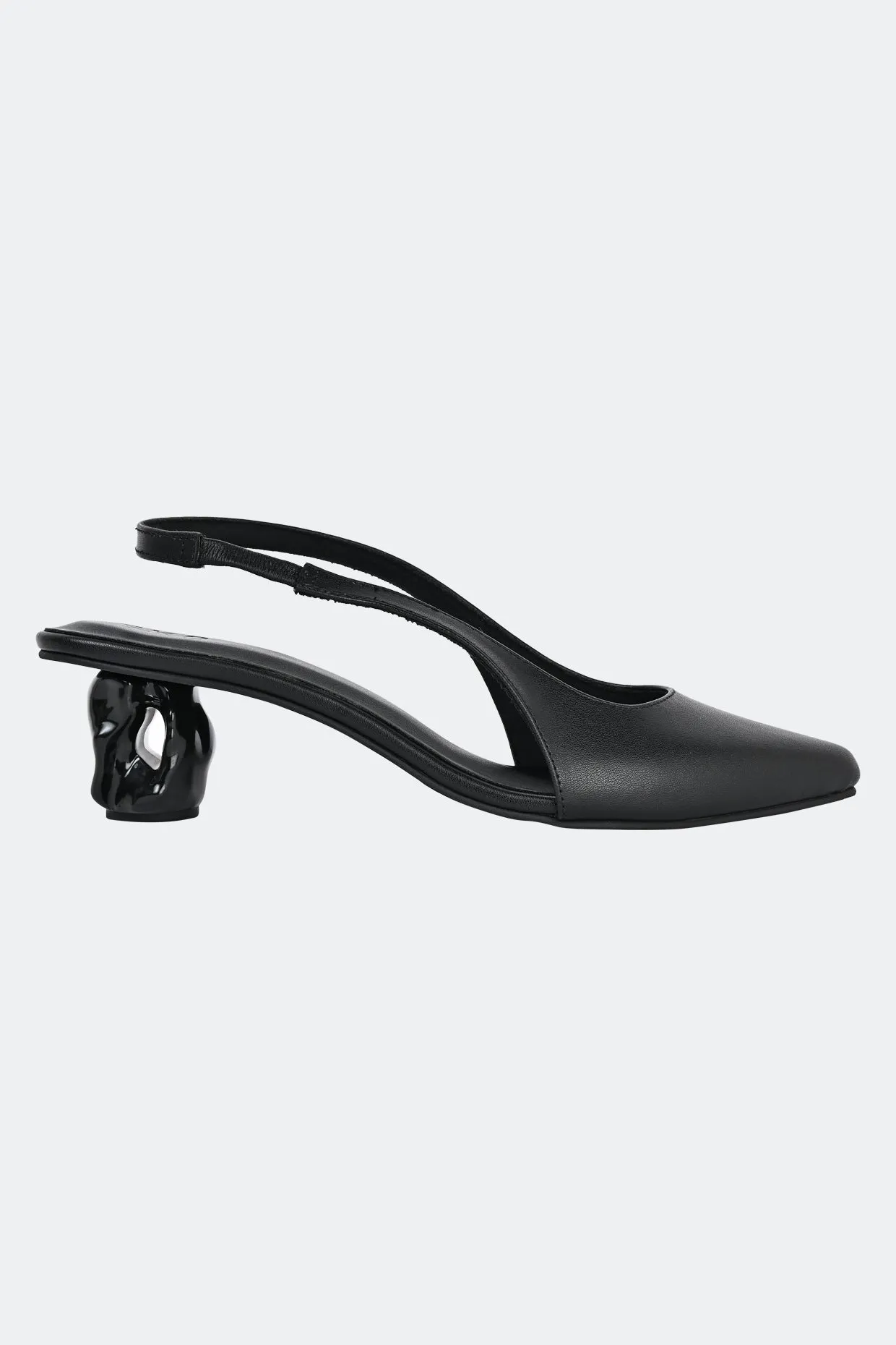 Amorphic Pump Black Heels For Women