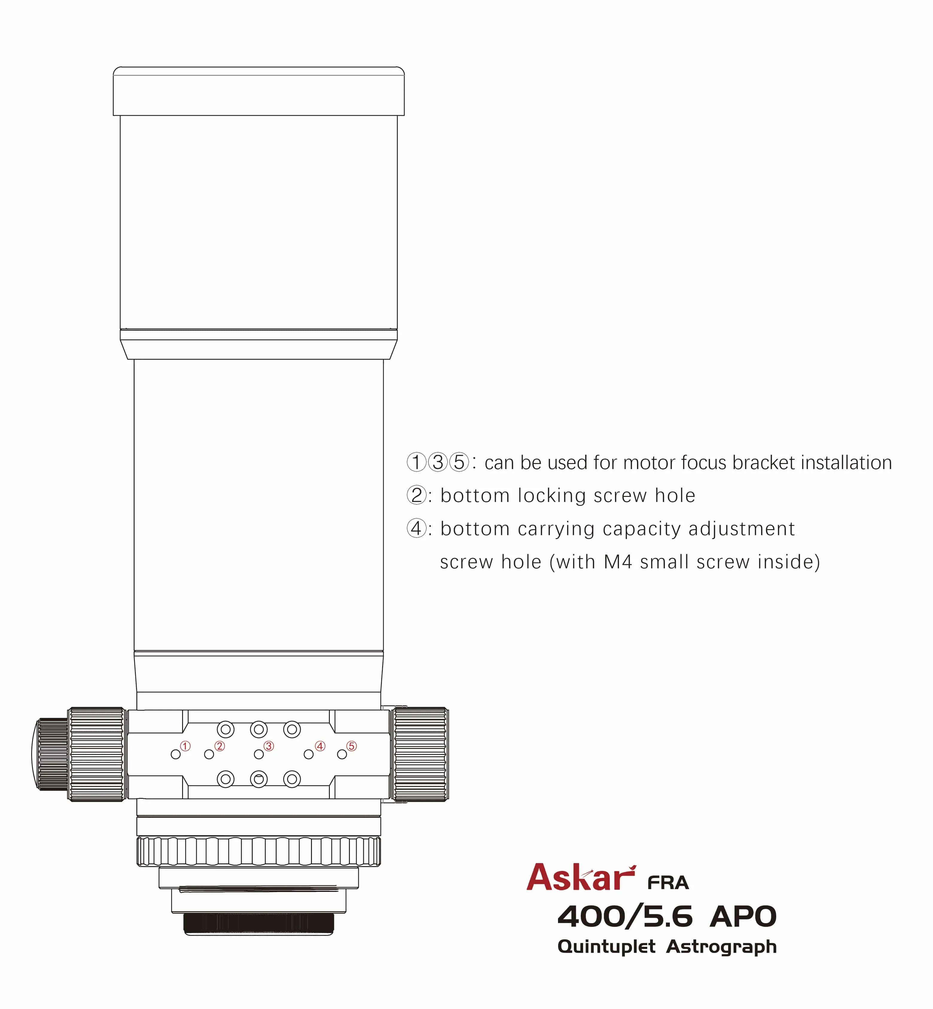 Askar 72mm f/5.6 Quintuplet Petzval Flat-Field Astrograph - FRA400