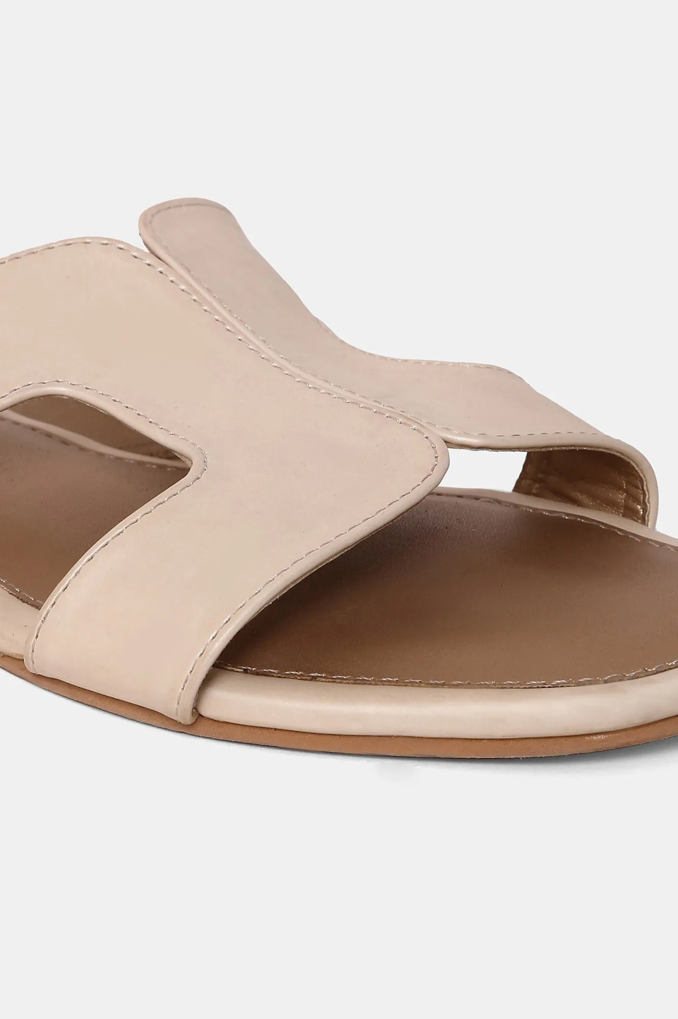 AURELIA ECRU Square Toe Flat-ZMARIAM