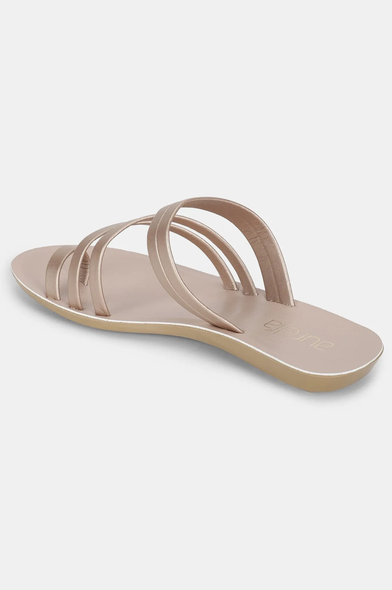 Aurelia Solid Almond Toe Flat-Zmelany