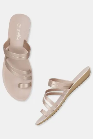 Aurelia Solid Almond Toe Flat-Zmelany