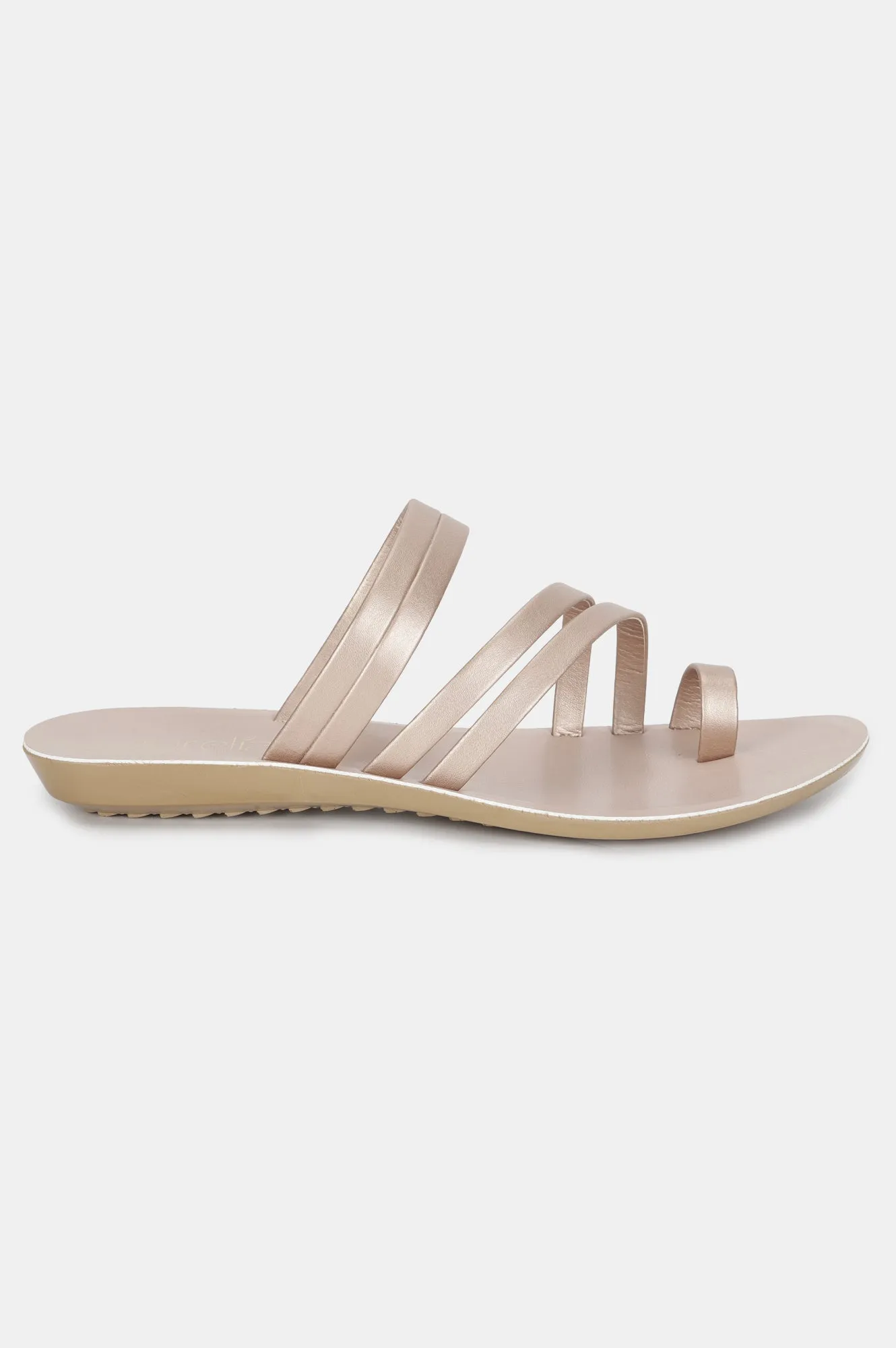 Aurelia Solid Almond Toe Flat-Zmelany