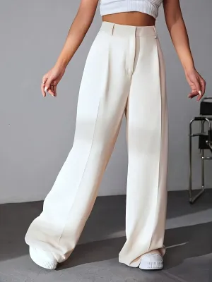 Ava High-Waisted Wide Leg Tailored Trousers