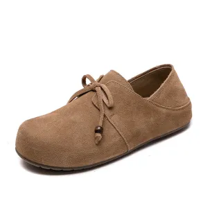 Babakud Women Spring Retro Suede Slip-On Vintage Flats