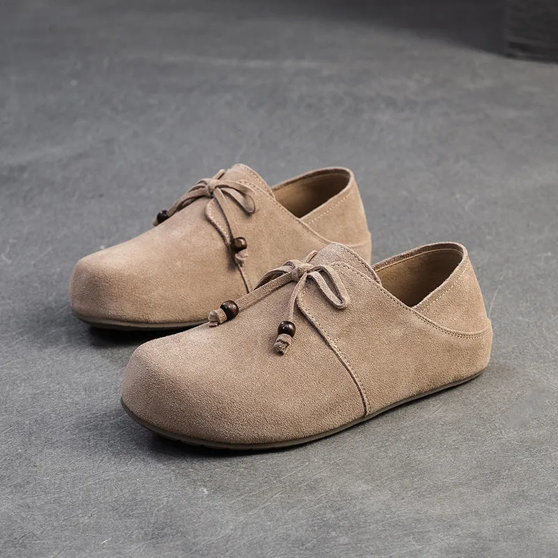 Babakud Women Spring Retro Suede Slip-On Vintage Flats