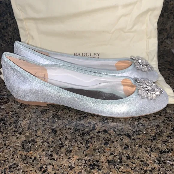 Badgley Mischka ballerina rhinestone flats NEW