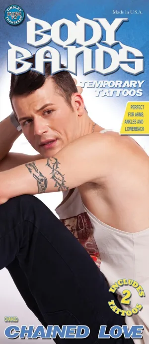 Barbed Wire & Chain Body Bands Temporary Tattoos