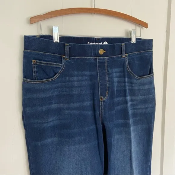 Betabrand straight leg 4 pocket yoga denim jeans dark vintage wash XL S petite
