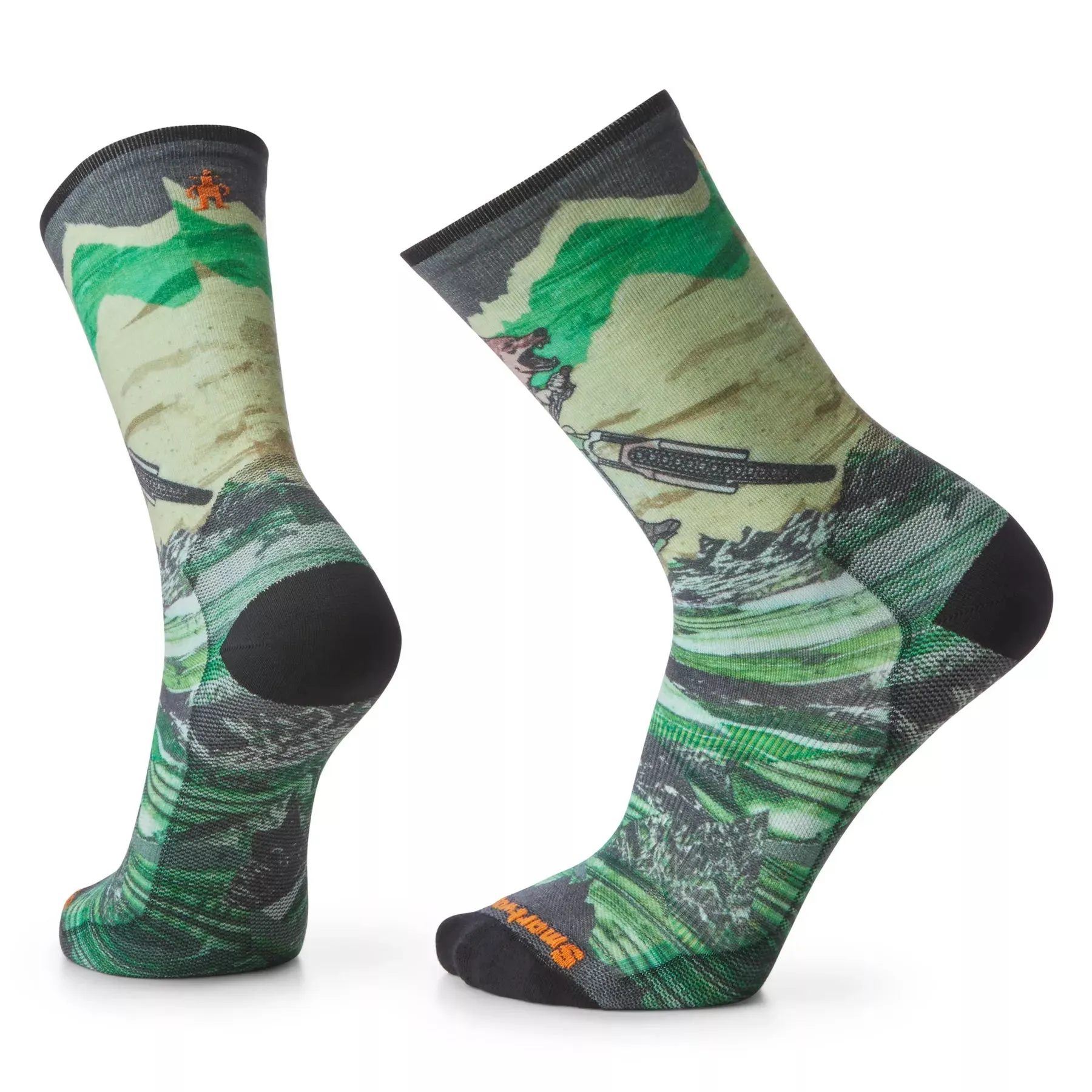 Bike Zero Cushion Wolf Print Crew Socks - SW001968 - Past Season