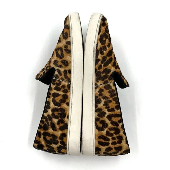 Birdies The Swift Leopard Print Fur Luxury Flats Size 7.5