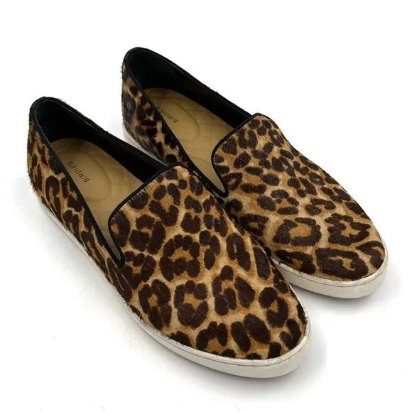 Birdies The Swift Leopard Print Fur Luxury Flats Size 7.5