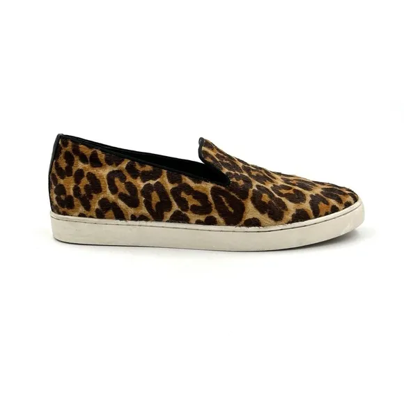 Birdies The Swift Leopard Print Fur Luxury Flats Size 7.5