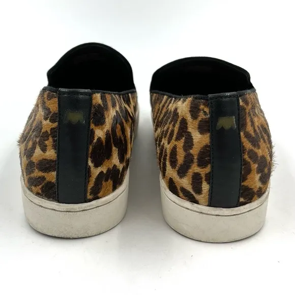 Birdies The Swift Leopard Print Fur Luxury Flats Size 7.5