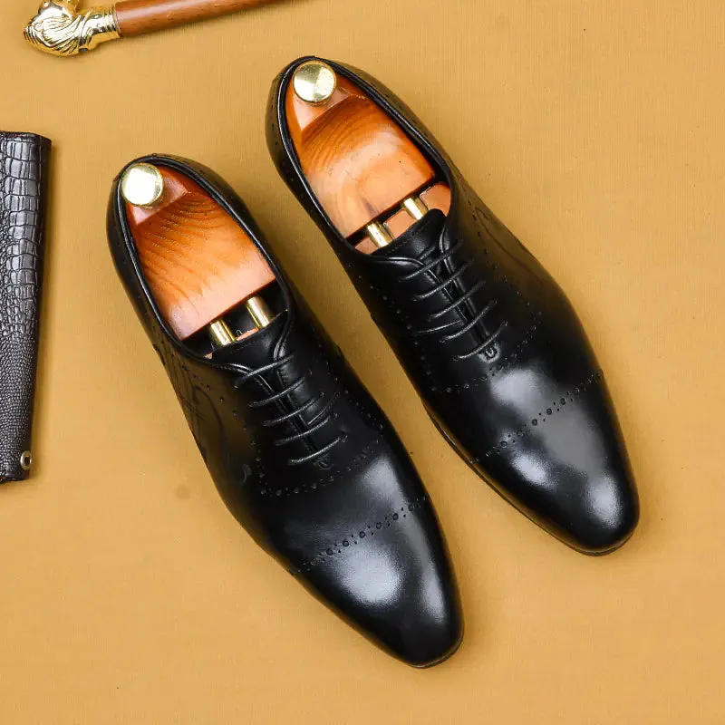 British Brock Men's Casual Oxford Leather Shoes