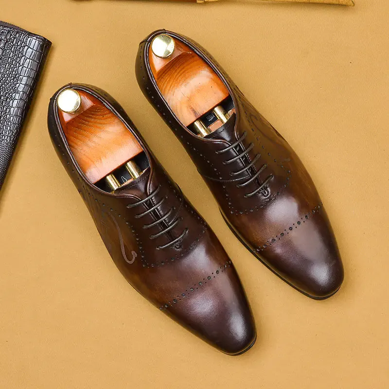 British Brock Men's Casual Oxford Leather Shoes