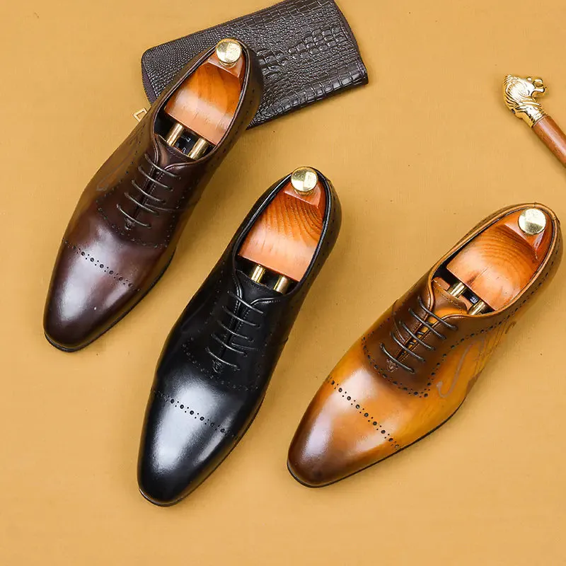 British Brock Men's Casual Oxford Leather Shoes