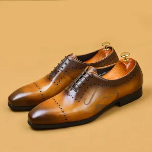 British Brock Men's Casual Oxford Leather Shoes