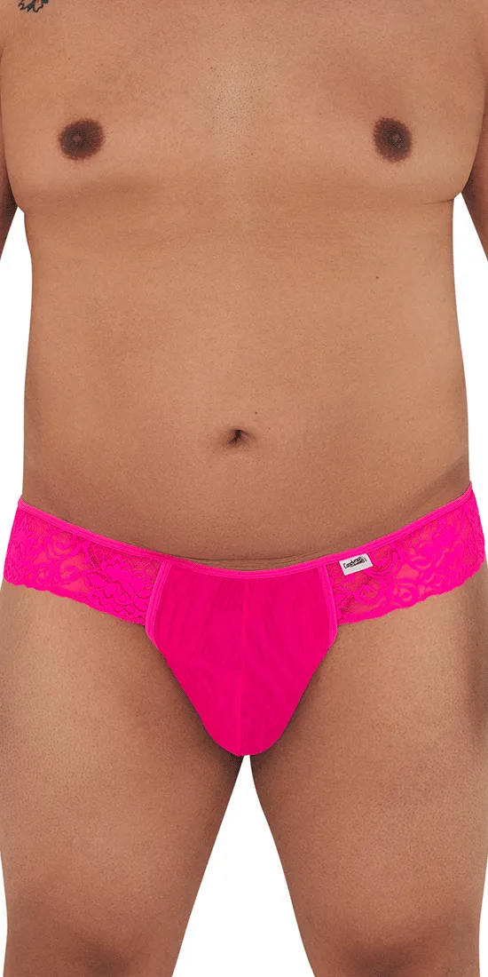 Candyman 99392x Lace Thongs Hot Pink