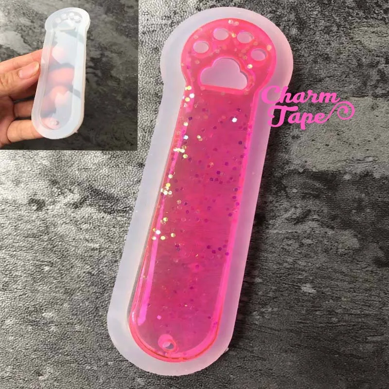 Cat / Dog Paw charm Silicon mold flexible, for polymer clay, resin jewelry Q134
