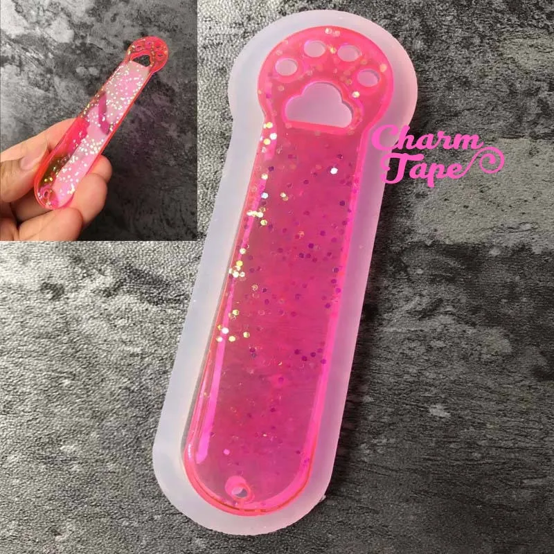 Cat / Dog Paw charm Silicon mold flexible, for polymer clay, resin jewelry Q134
