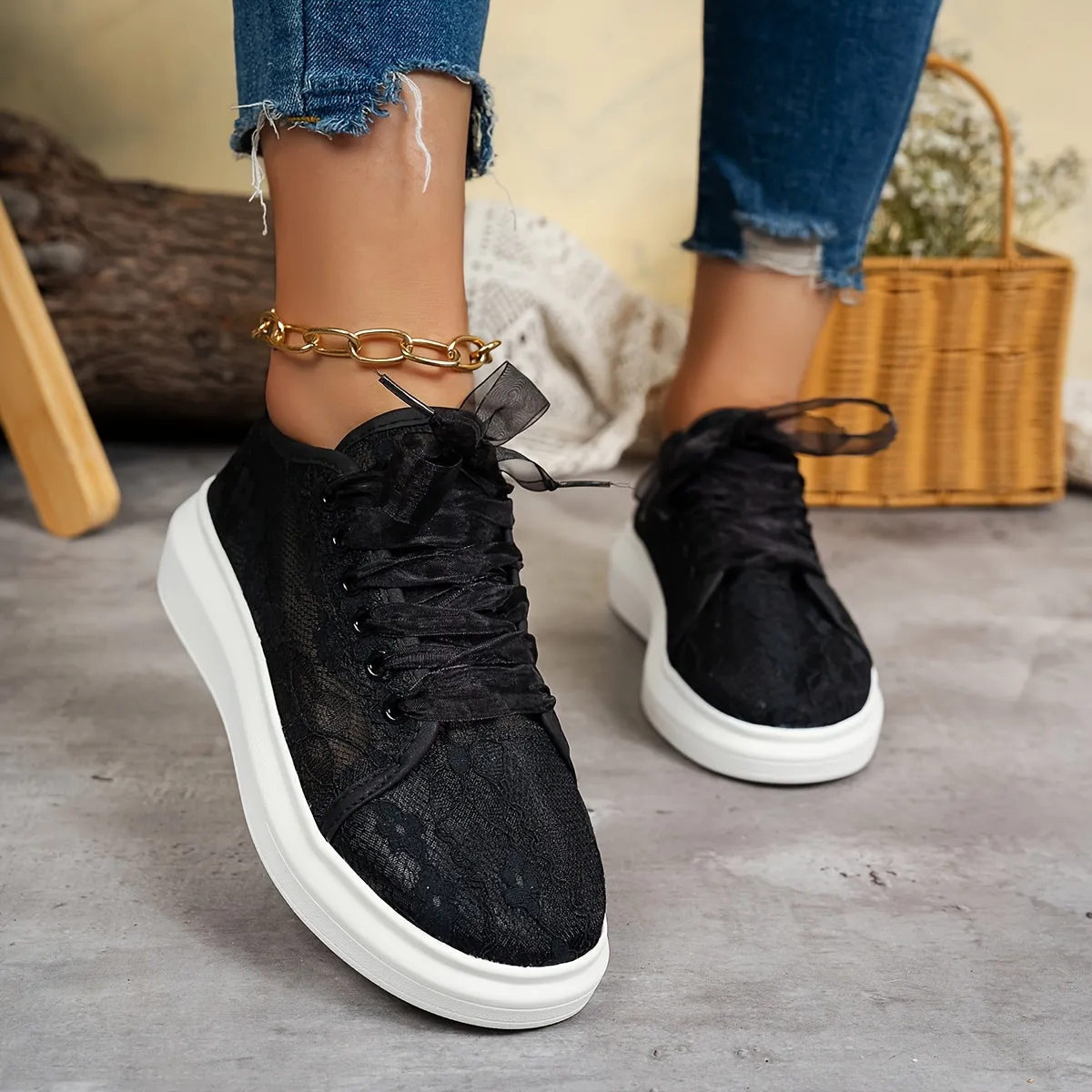 Celeste™ | Stylish Lace Up Sneakers