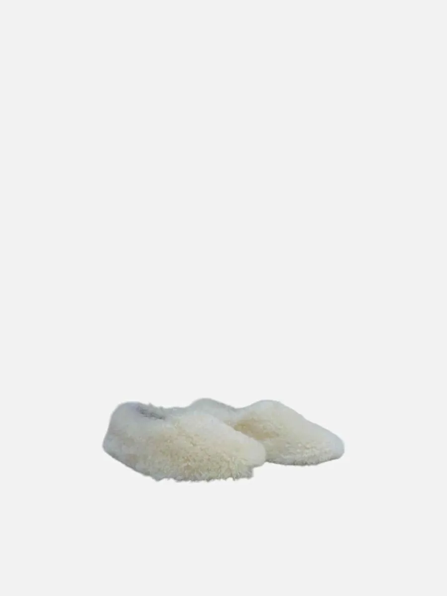 CELINE Shearling Off-white Flats 37.5