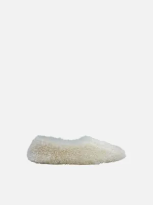 CELINE Shearling Off-white Flats 37.5