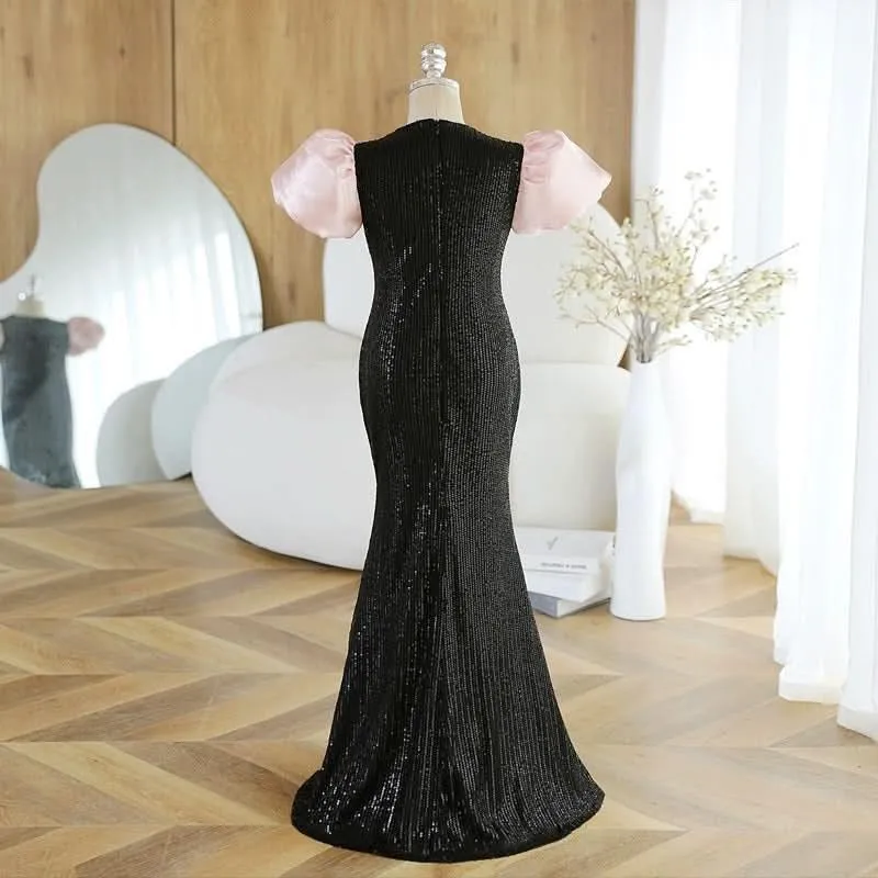 Children's dress fishtail dress wedding catwalk evening dress fashionable girl evening dress（复制）