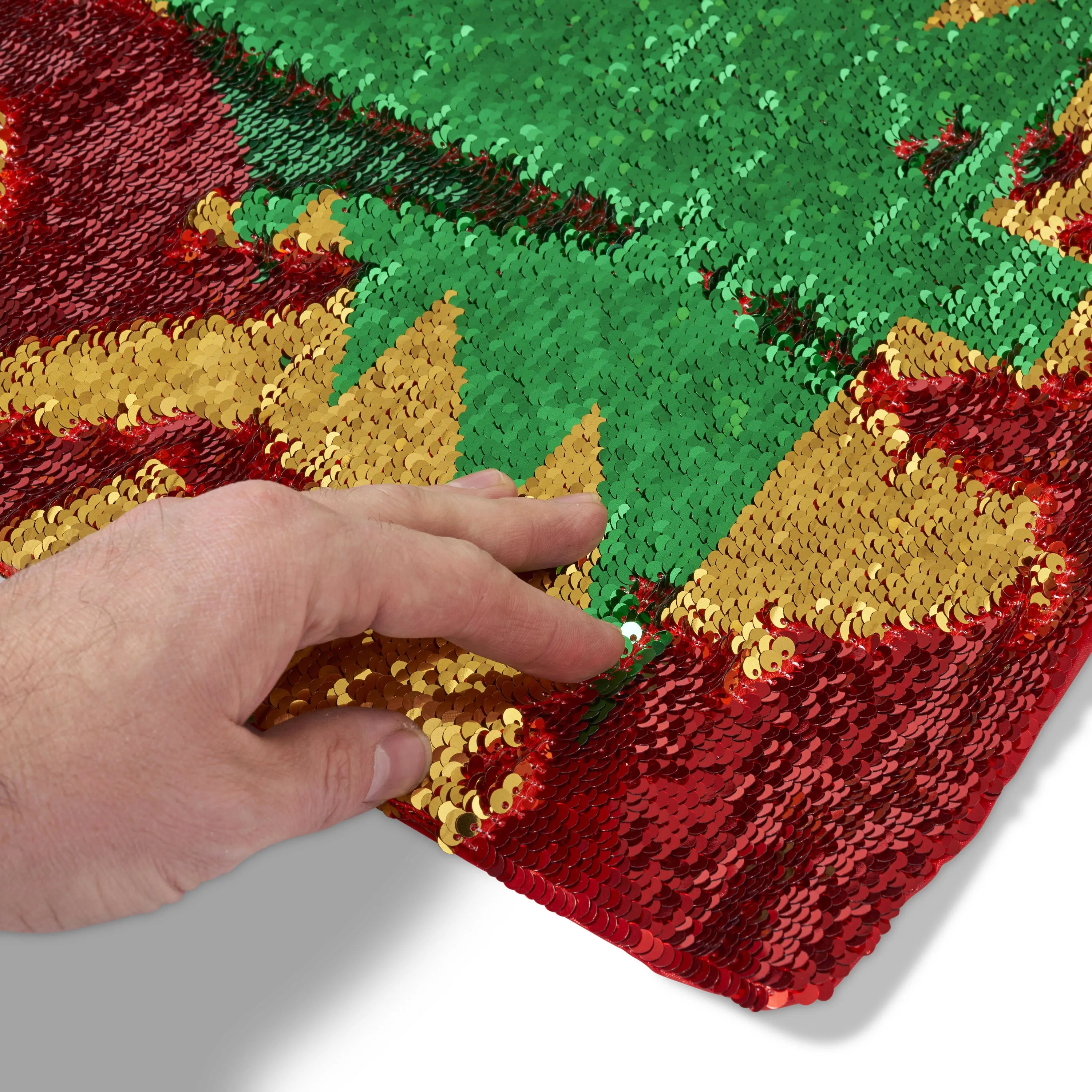 Christmas Tree Reversible Sequin Cushion Cover
