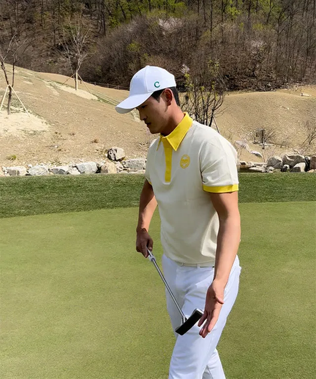 CHUCUCHU Men's Superior Polo T-shirt - Lemon Yellow