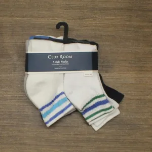 Club Room Men's Ankle Socks 7-Pack Pairs Green Multi 10-13