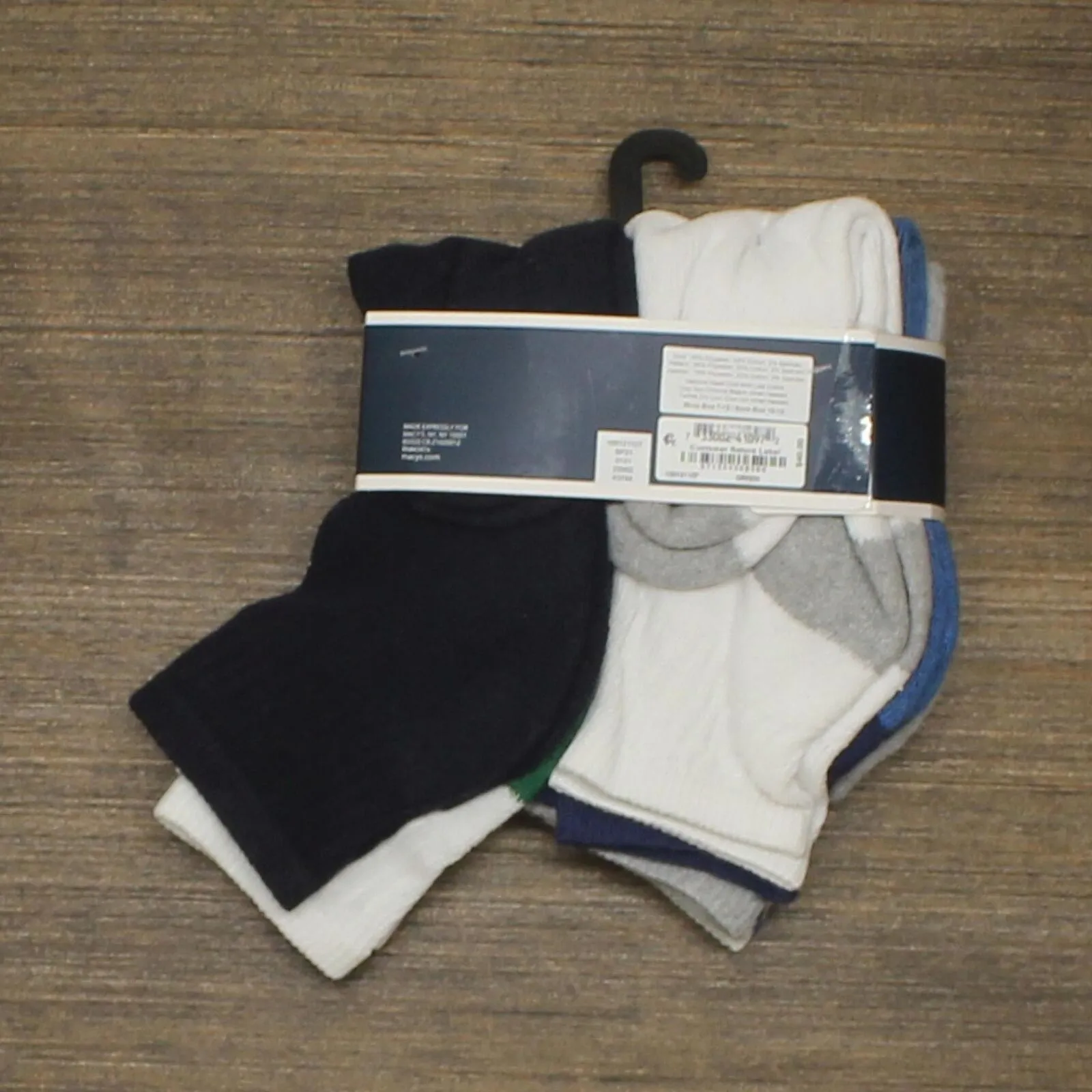 Club Room Men's Ankle Socks 7-Pack Pairs Green Multi 10-13