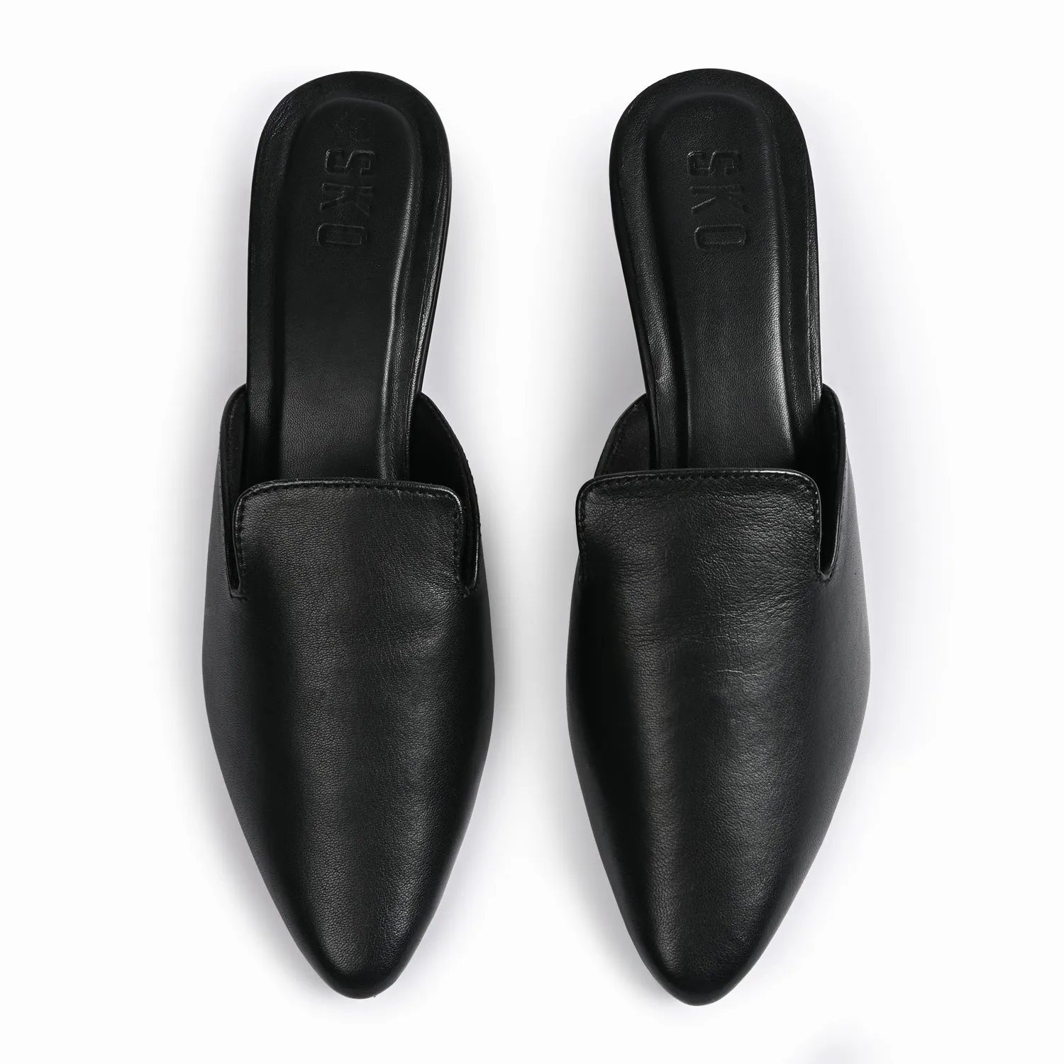 Cobble Black Mule Heels For Women