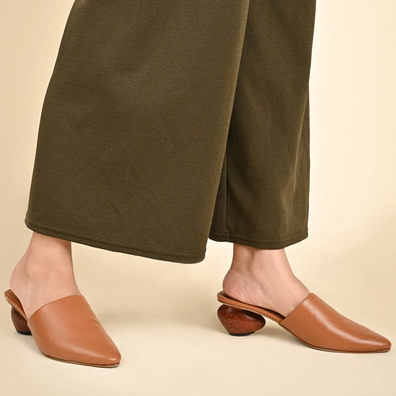CobbleX Tan Mule Heels For Women