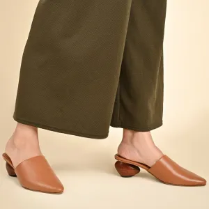 CobbleX Tan Mule Heels For Women