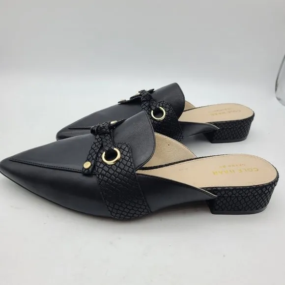 Cole Haan Grand OS Emily Women's Black Slip On Mules Size 6.5 new